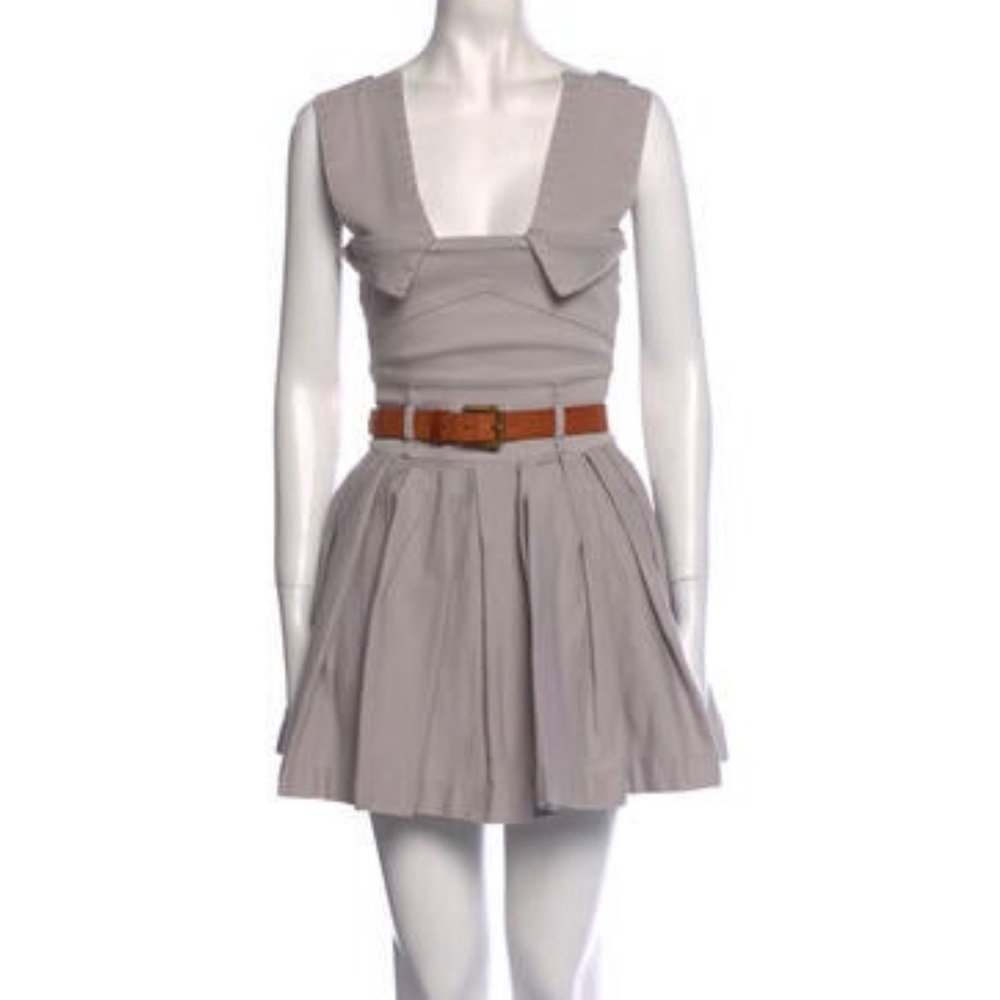 Preen Line square neckline mini dress